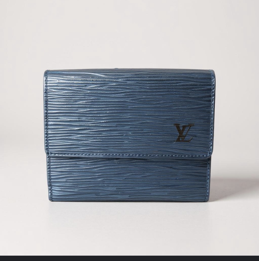 Louis Vuitton Blue Epi Leather Trifold Wallet(Price Is Firm)